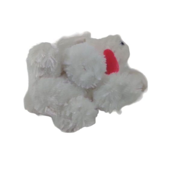Chrisha Playful White Puppy Dog Plush W/Red I Love You Heart Collar 11" Stuffed - Picture 6 of 8